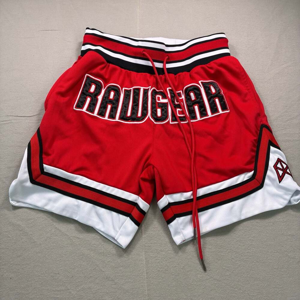 Rawgear Basketball Shorts Size S Red Black White